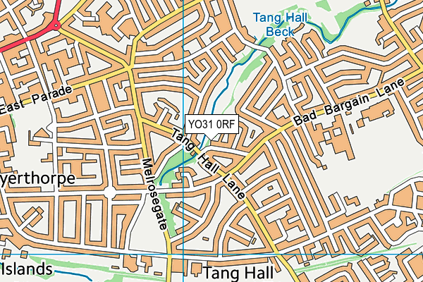 YO31 0RF map - OS VectorMap District (Ordnance Survey)