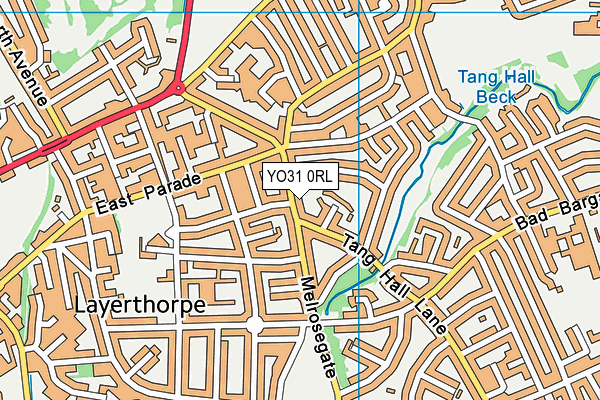 YO31 0RL map - OS VectorMap District (Ordnance Survey)