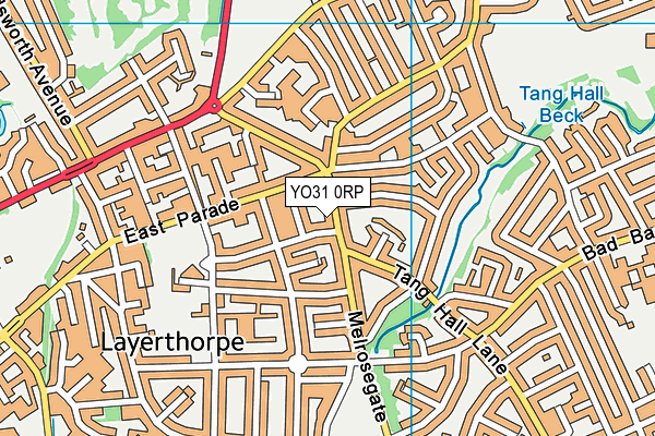 YO31 0RP map - OS VectorMap District (Ordnance Survey)