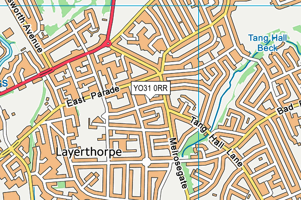 YO31 0RR map - OS VectorMap District (Ordnance Survey)