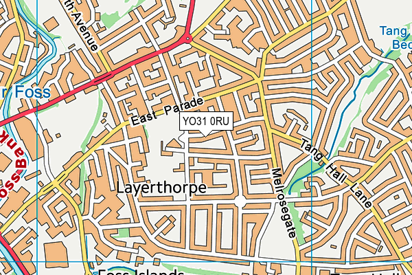 YO31 0RU map - OS VectorMap District (Ordnance Survey)