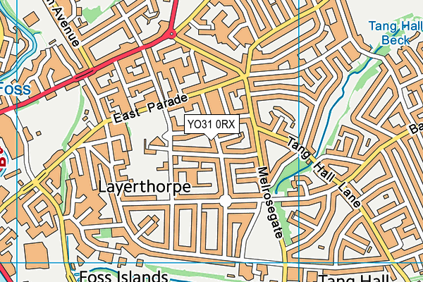 YO31 0RX map - OS VectorMap District (Ordnance Survey)