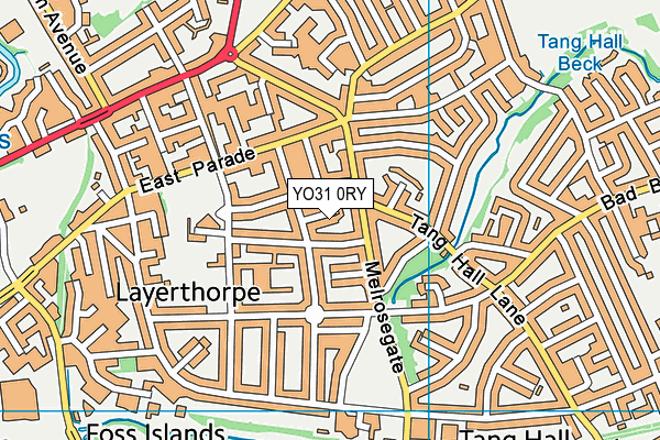 YO31 0RY map - OS VectorMap District (Ordnance Survey)