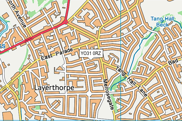YO31 0RZ map - OS VectorMap District (Ordnance Survey)