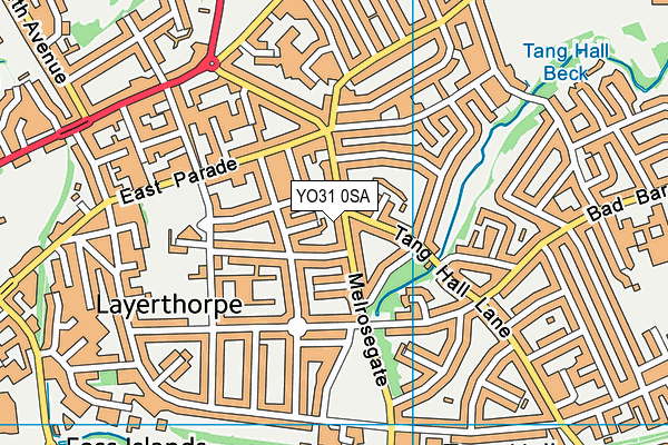 YO31 0SA map - OS VectorMap District (Ordnance Survey)