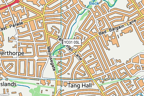 YO31 0SL map - OS VectorMap District (Ordnance Survey)