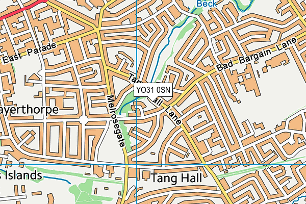 YO31 0SN map - OS VectorMap District (Ordnance Survey)