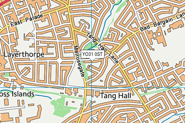 YO31 0ST map - OS VectorMap District (Ordnance Survey)