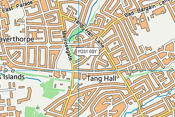 YO31 0SY map - OS VectorMap District (Ordnance Survey)