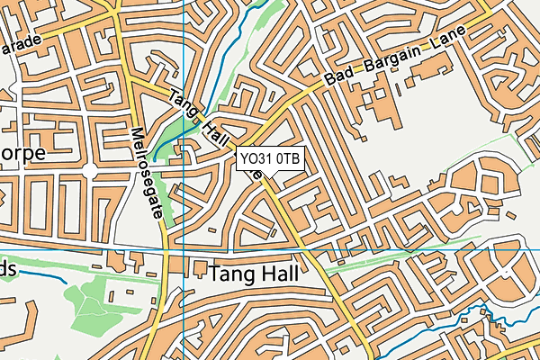YO31 0TB map - OS VectorMap District (Ordnance Survey)