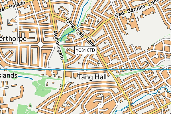 YO31 0TD map - OS VectorMap District (Ordnance Survey)