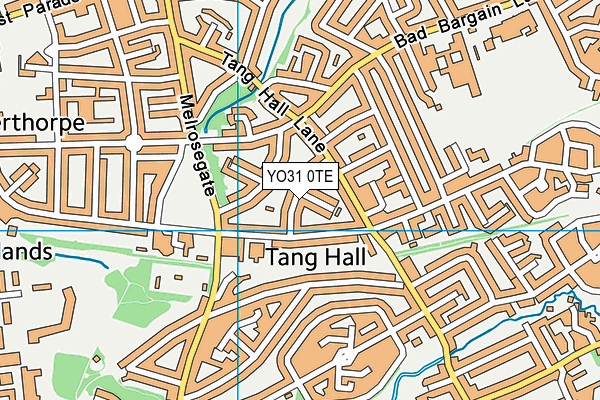YO31 0TE map - OS VectorMap District (Ordnance Survey)