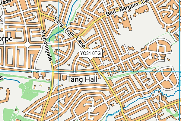 YO31 0TG map - OS VectorMap District (Ordnance Survey)
