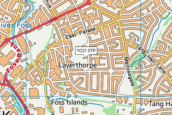 YO31 0TP map - OS VectorMap District (Ordnance Survey)