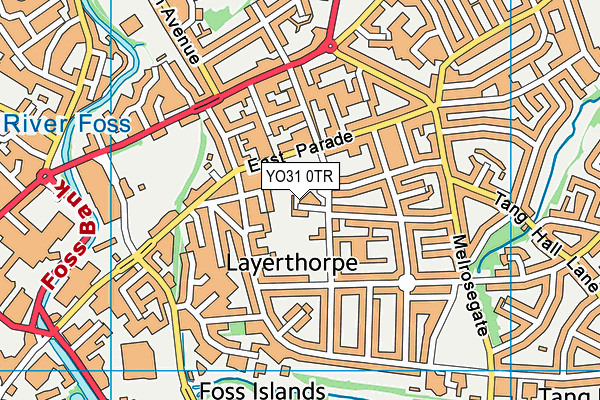 YO31 0TR map - OS VectorMap District (Ordnance Survey)