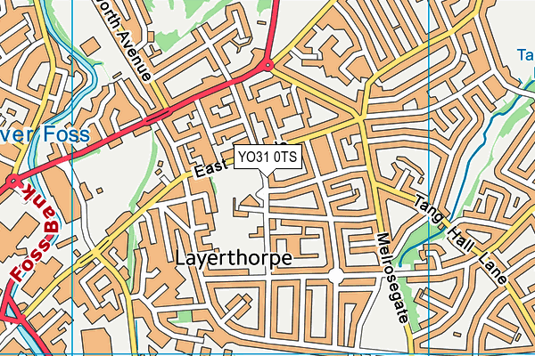 YO31 0TS map - OS VectorMap District (Ordnance Survey)