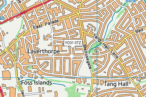 YO31 0TZ map - OS VectorMap District (Ordnance Survey)
