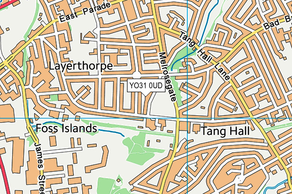 YO31 0UD map - OS VectorMap District (Ordnance Survey)