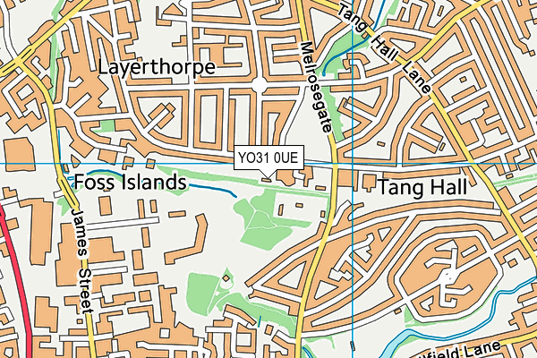 YO31 0UE map - OS VectorMap District (Ordnance Survey)