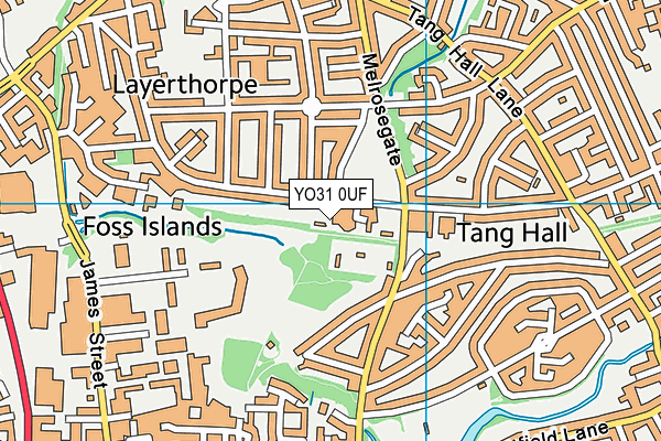YO31 0UF map - OS VectorMap District (Ordnance Survey)