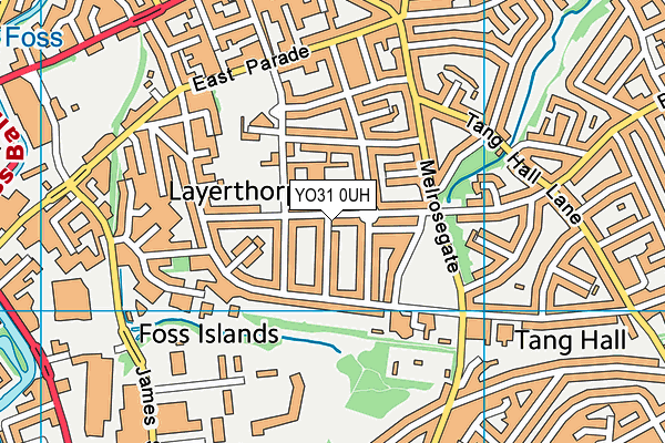 YO31 0UH map - OS VectorMap District (Ordnance Survey)