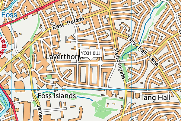 YO31 0UJ map - OS VectorMap District (Ordnance Survey)