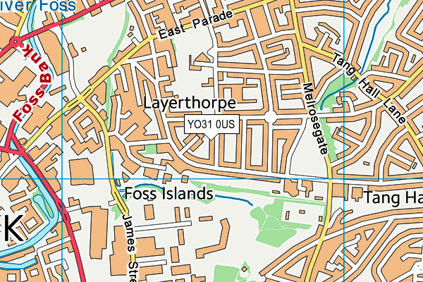 YO31 0US map - OS VectorMap District (Ordnance Survey)