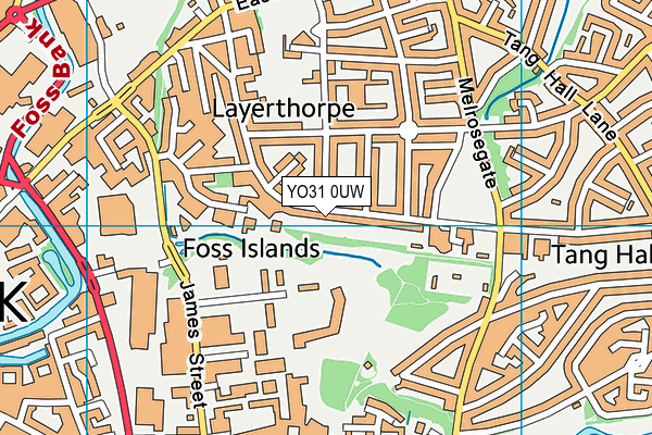 YO31 0UW map - OS VectorMap District (Ordnance Survey)