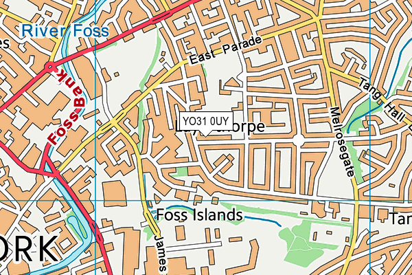 YO31 0UY map - OS VectorMap District (Ordnance Survey)