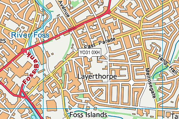 Glen Gardens map (YO31 0XH) - OS VectorMap District (Ordnance Survey)