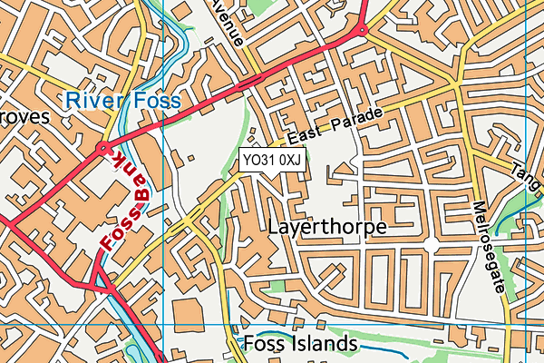 YO31 0XJ map - OS VectorMap District (Ordnance Survey)