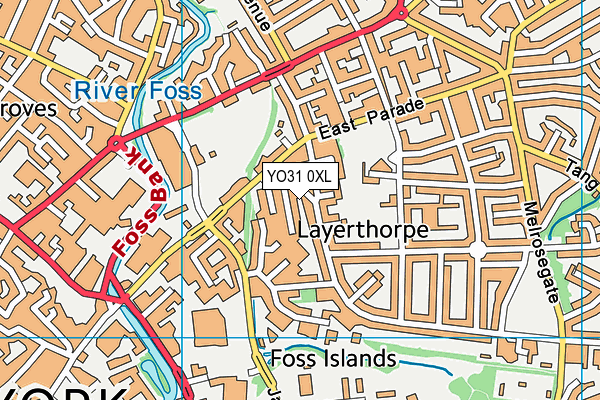 YO31 0XL map - OS VectorMap District (Ordnance Survey)