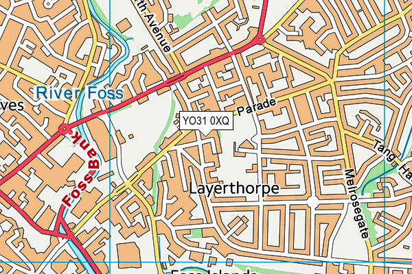 YO31 0XQ map - OS VectorMap District (Ordnance Survey)