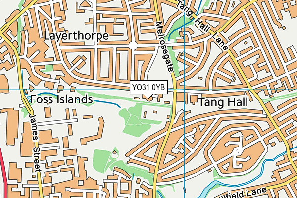 YO31 0YB map - OS VectorMap District (Ordnance Survey)