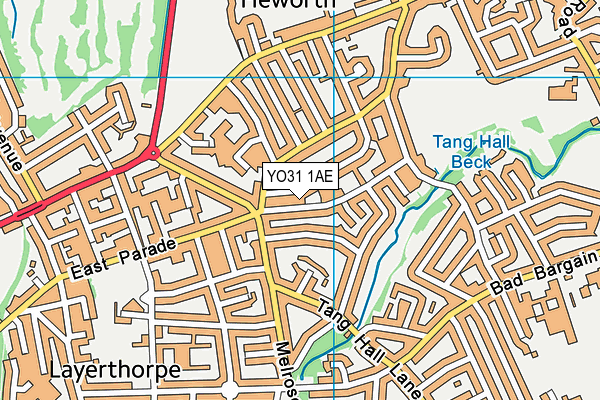 YO31 1AE map - OS VectorMap District (Ordnance Survey)