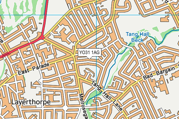 YO31 1AG map - OS VectorMap District (Ordnance Survey)
