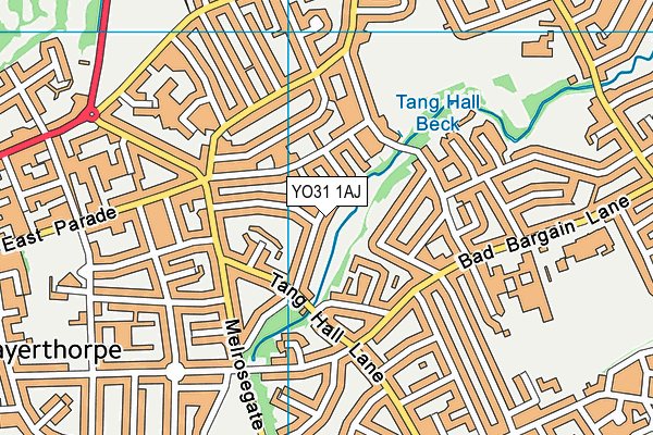 YO31 1AJ map - OS VectorMap District (Ordnance Survey)