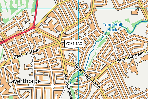 YO31 1AQ map - OS VectorMap District (Ordnance Survey)