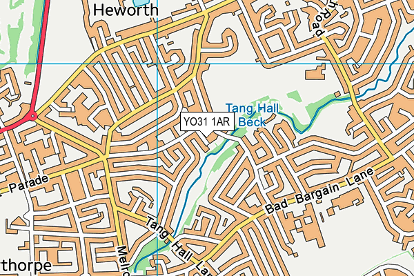 YO31 1AR map - OS VectorMap District (Ordnance Survey)