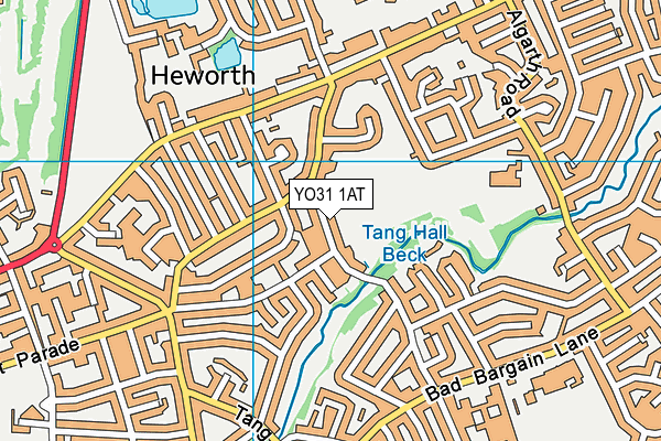 YO31 1AT map - OS VectorMap District (Ordnance Survey)