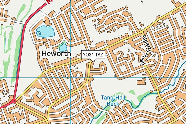 Hempland Lane map (YO31 1AZ) - OS VectorMap District (Ordnance Survey)