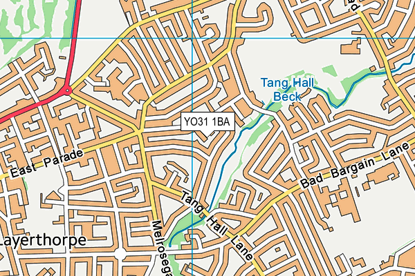 YO31 1BA map - OS VectorMap District (Ordnance Survey)