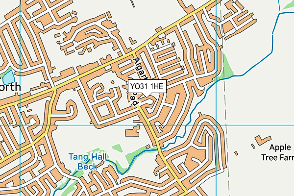 YO31 1HE map - OS VectorMap District (Ordnance Survey)