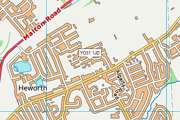 YO31 1JD map - OS VectorMap District (Ordnance Survey)