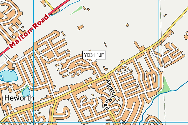 YO31 1JF map - OS VectorMap District (Ordnance Survey)