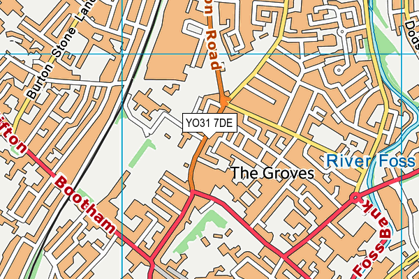 YO31 7DE map - OS VectorMap District (Ordnance Survey)