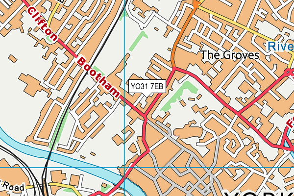 YO31 7EB map - OS VectorMap District (Ordnance Survey)