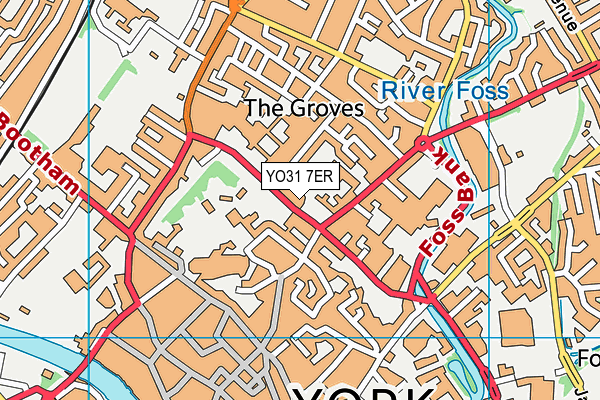 YO31 7ER map - OS VectorMap District (Ordnance Survey)