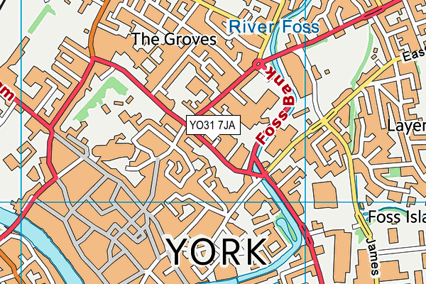 YO31 7JA map - OS VectorMap District (Ordnance Survey)