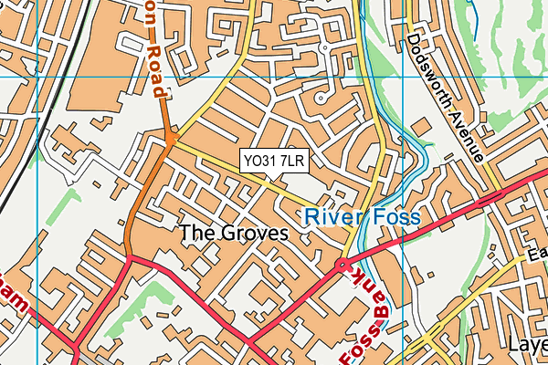 YO31 7LR map - OS VectorMap District (Ordnance Survey)